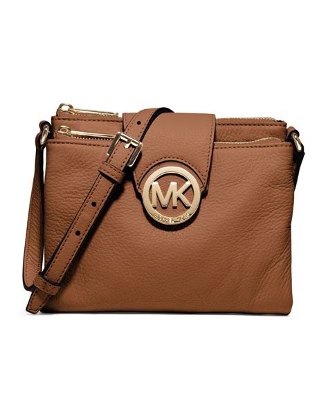 michael kors large fulton pebbled crossbody in luggage|Michael Kors Fulton Crossbody Bags & Handbags for Women.